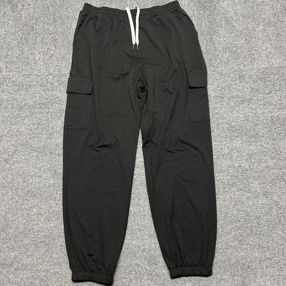 Vuori Boyfriend Cargo Jogger Womens Large Black VW4062 DreamKnit Sweatpant